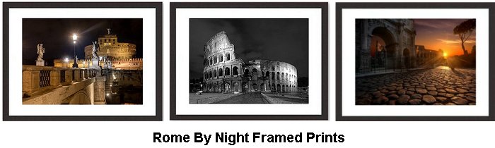 Rome By Night Framed Prints